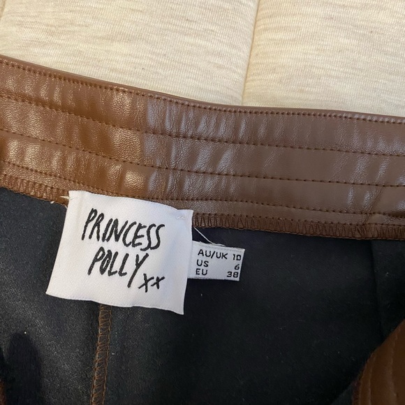 Princess Polly leather pants size 6 - Picture 4 of 4